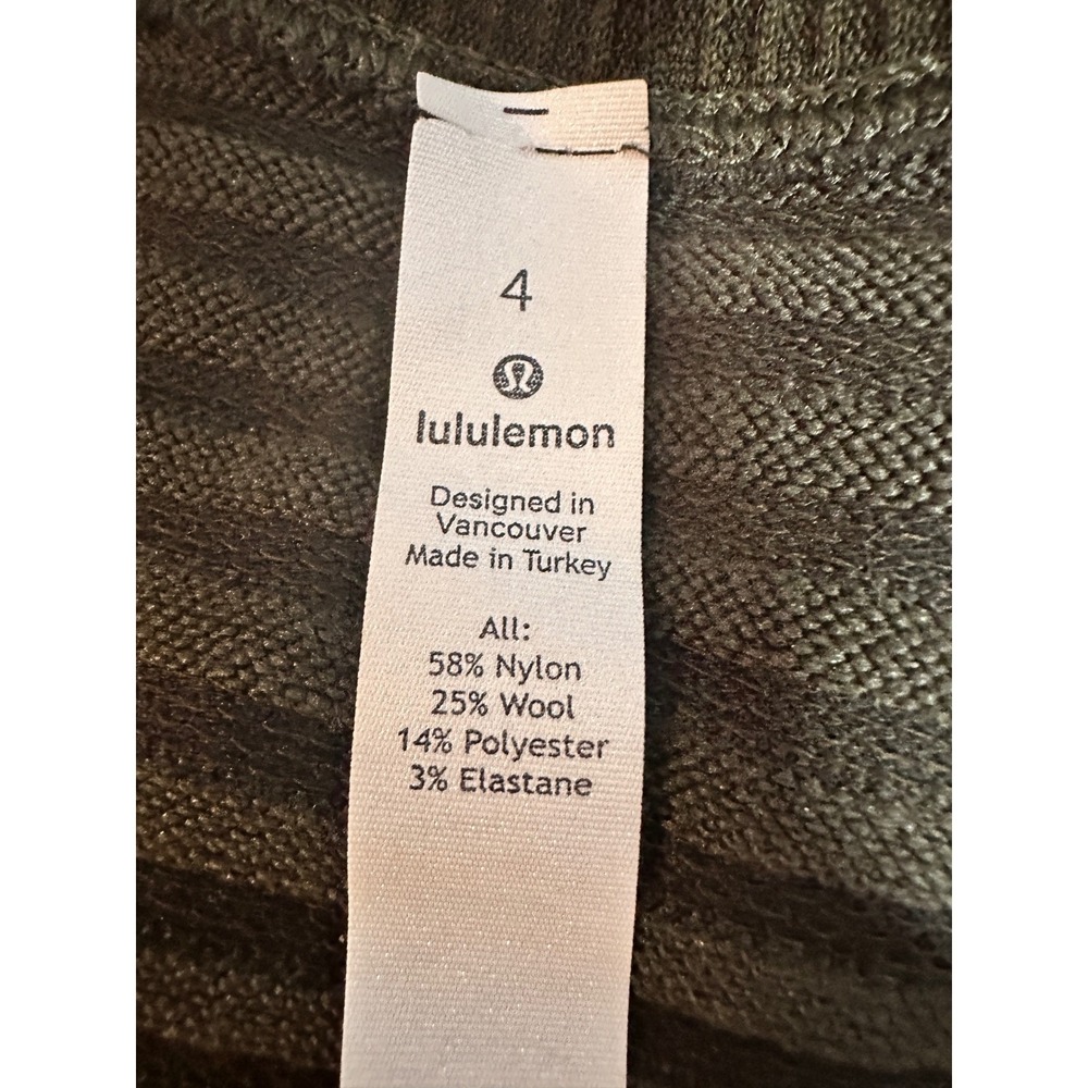 Lululemon Half Zip Pullover Wool Blend Forest Green Womens 4 - Picture 5 of 12